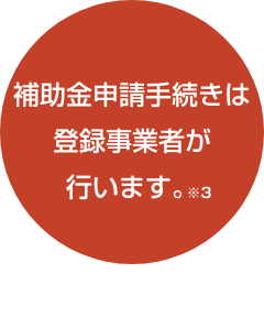 補助金申請手続きは登録事業者が行います